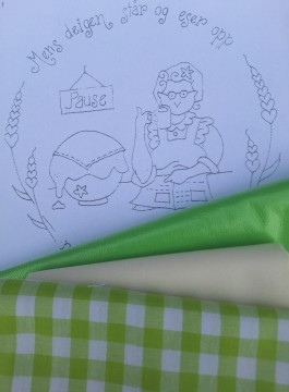 Bakeklede Sy selv,Mens deigen står og....Lyse grønn rute
