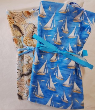 BK Bakeklede med seilbåter og skjell