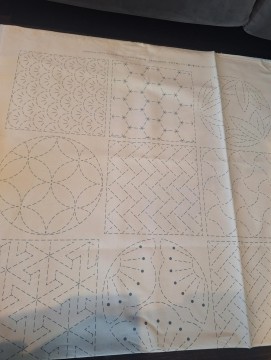 Japansk broderi- Sashiko-Offwhite
